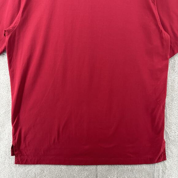 Brooks Brothers Shirt Mens L Red Polo 1/4 Button Country Club Short Sleeve Sport - Picture 7 of 12